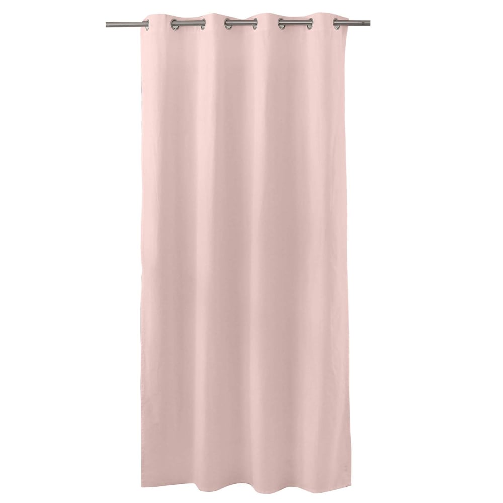 Rideau à œillets en pur coton vieux rose 135x240 cm - Maisons du Monde