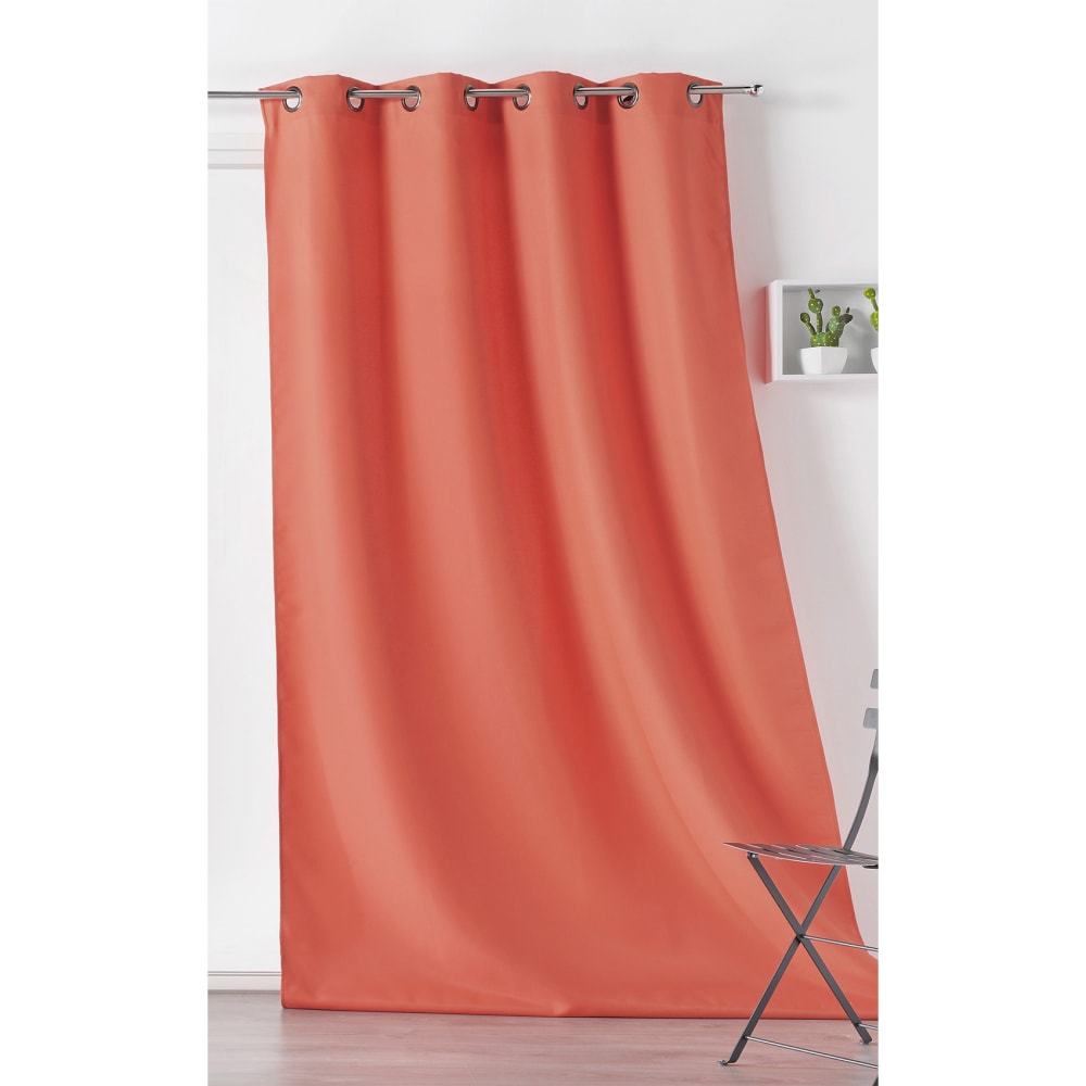 Rideau extérieur imperméable polyester orange sanguine 135x240 cm
