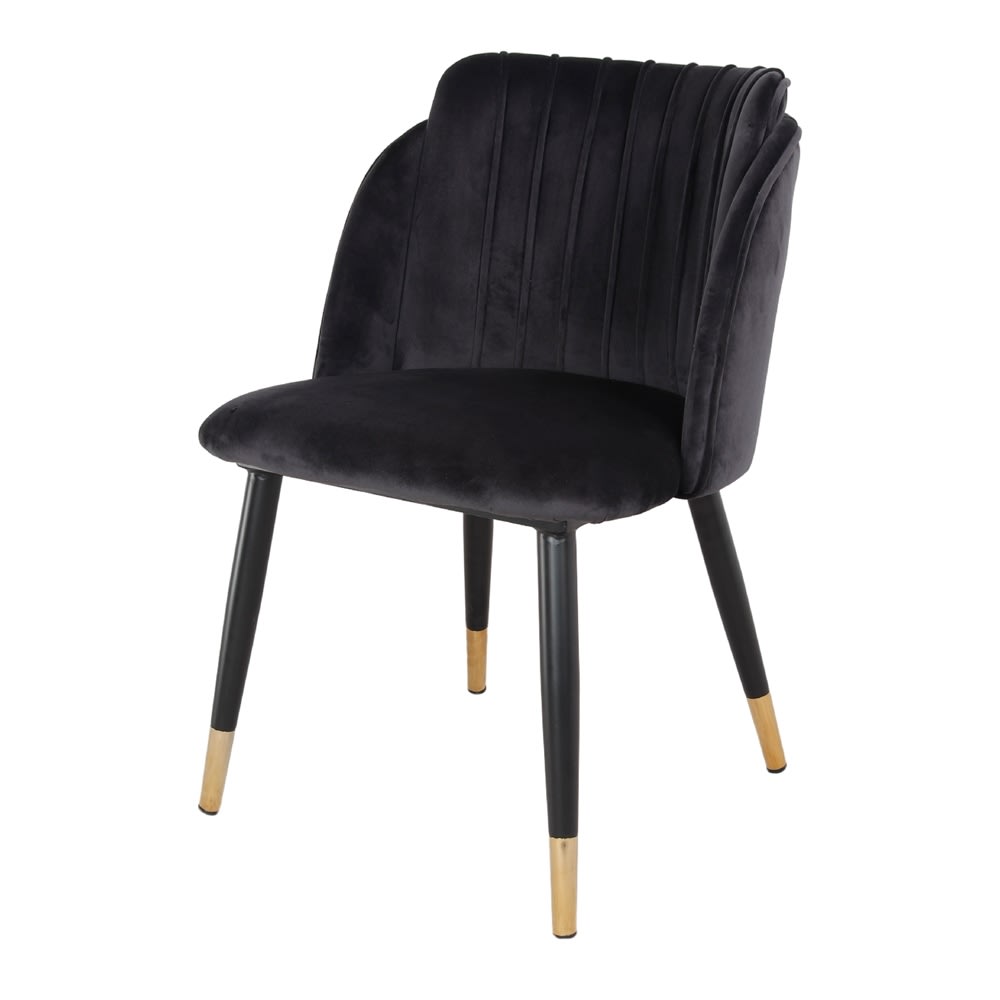 Silla tapizada - negro - 84x52x59
