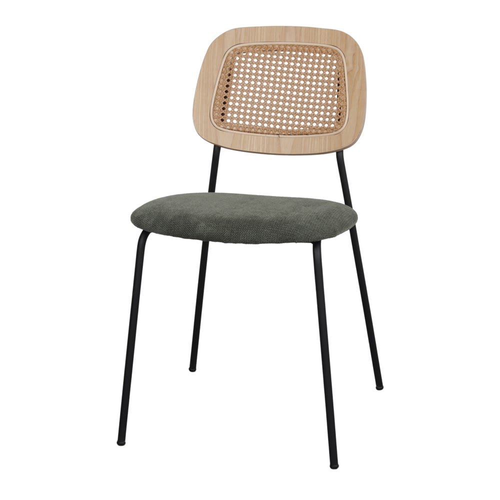 Silla tapizada - verde - 82x47x51