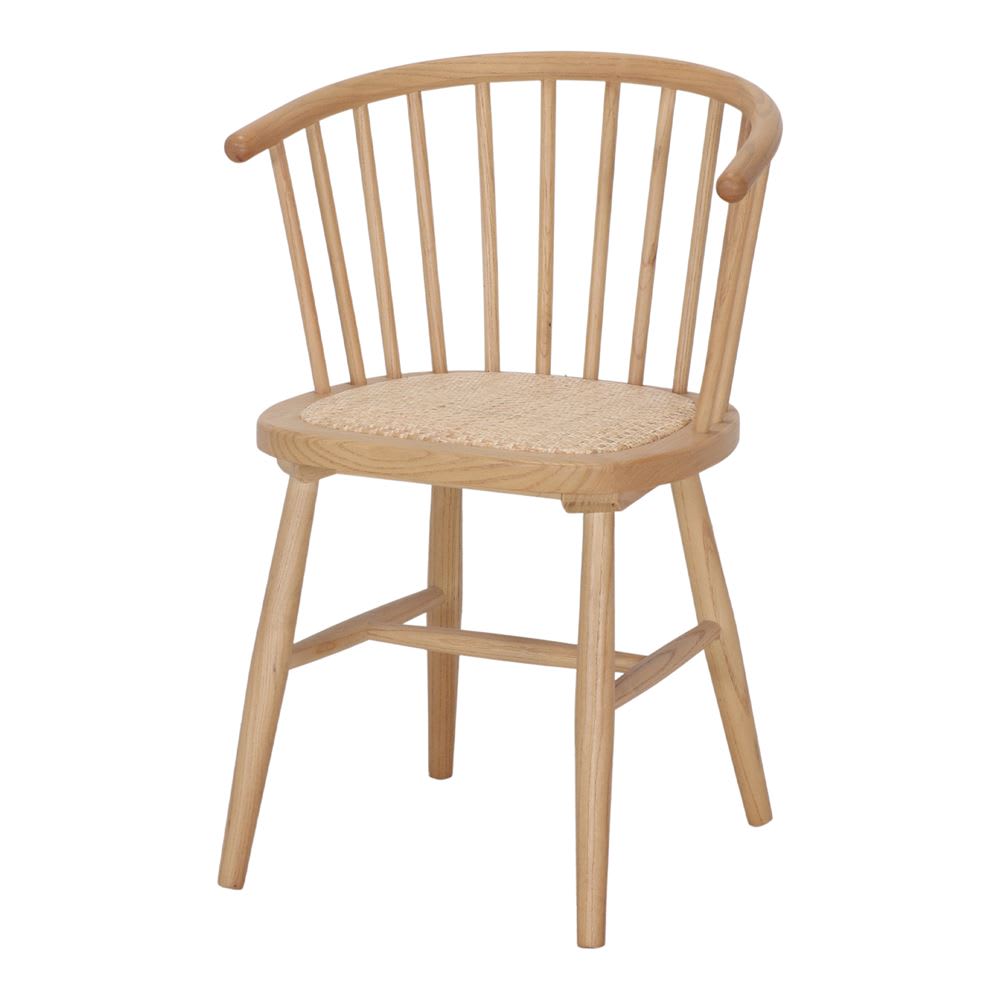 Silla de madera y ratán sherry - naturel - 78x54x50