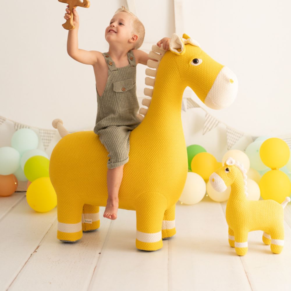 Pack peluches caballos de algodón 100% amarillo - Maisons du Monde
