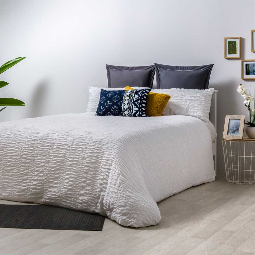 Funda Nordica microfibra bambula Blanco (180 X 220 cm) Cama de 105