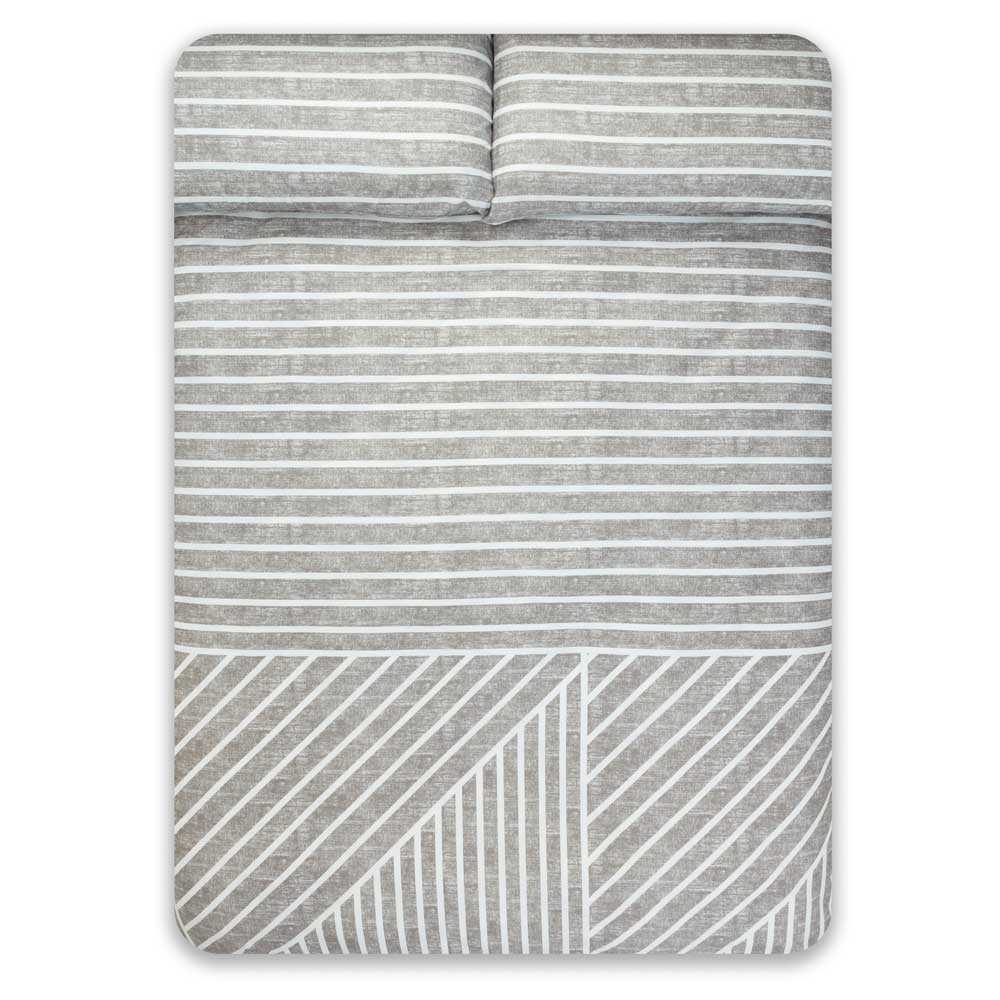 Funda nórdica reversible microfibra gris 260x240 Cama de 180 - Maisons du Monde
