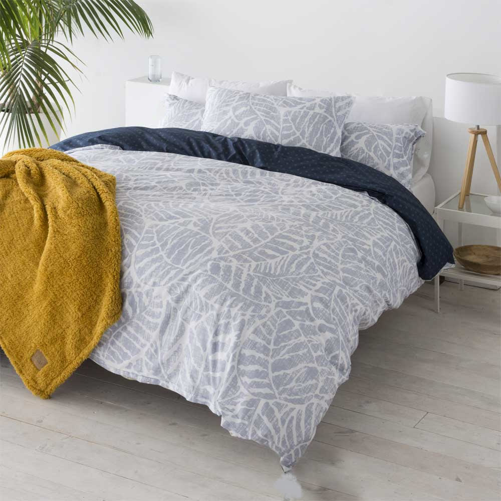 Funda nórdica reversible microfibra gris 260x240 Cama de 180