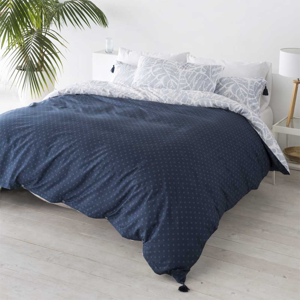 Funda nórdica reversible microfibra gris 260x240 Cama de 180 - Maisons du Monde