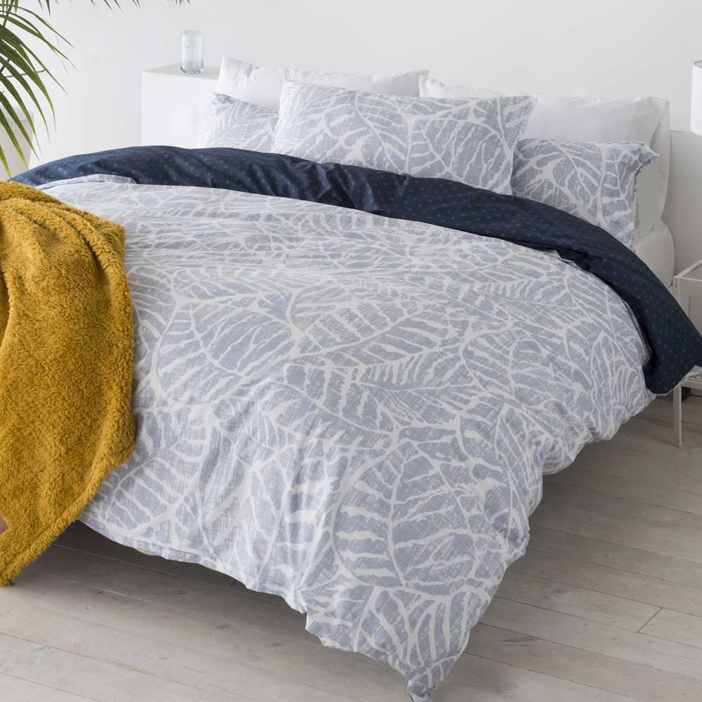 Funda nórdica reversible microfibra gris 150x220 Cama de 90