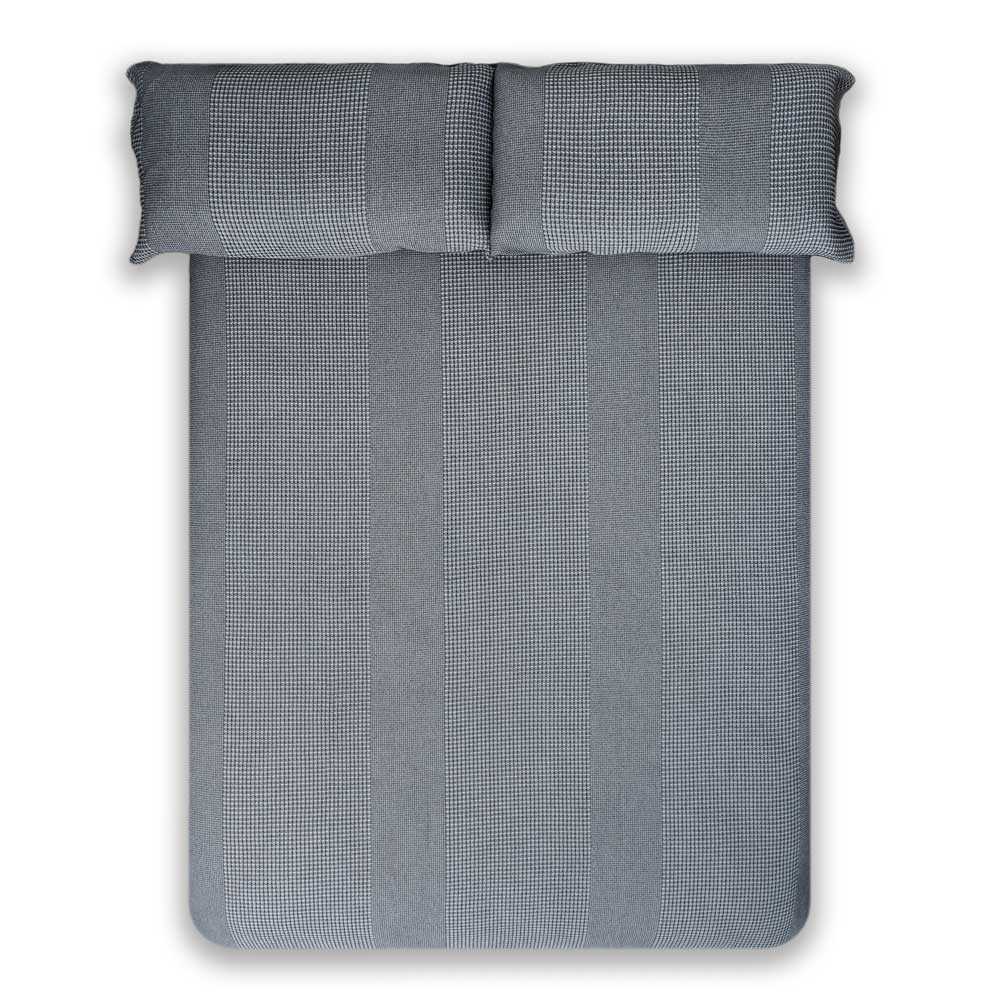 Funda Nordica Nido de Abeja algodón poliéster gris 260x240 Cama 180 - Maisons du Monde