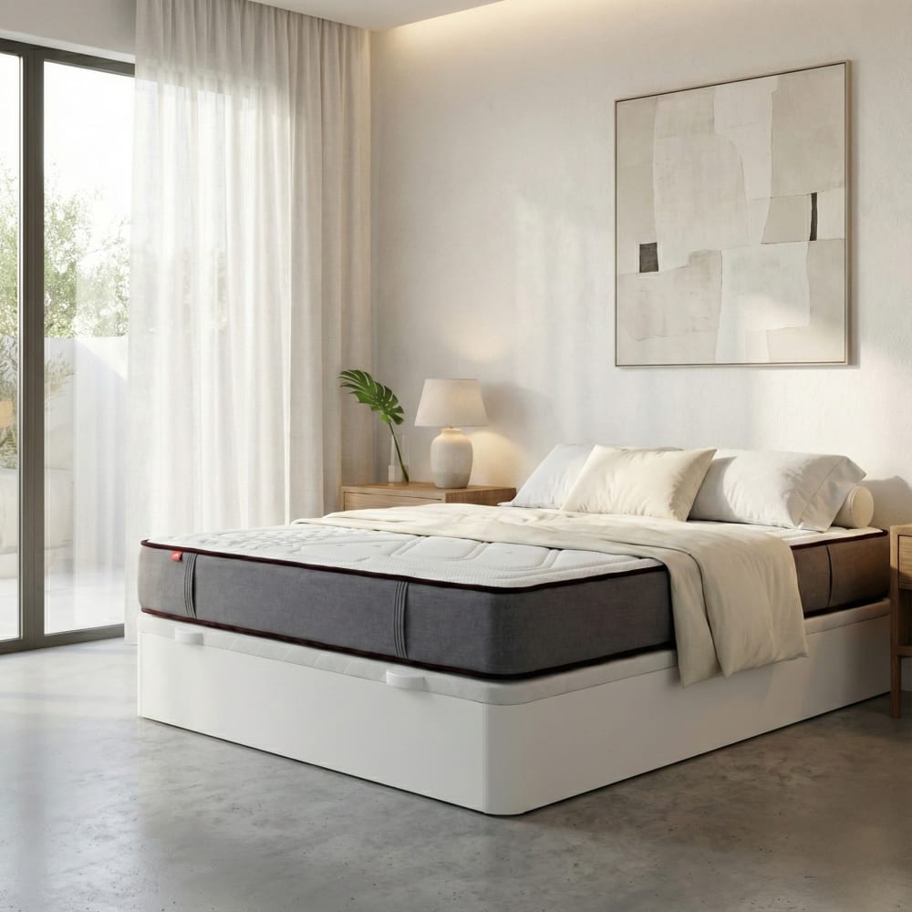 MONTAJE INCLUIDO- Pack Canapé Blanco + Colchón Morfeo Hybrid 105x200 - Maisons du Monde