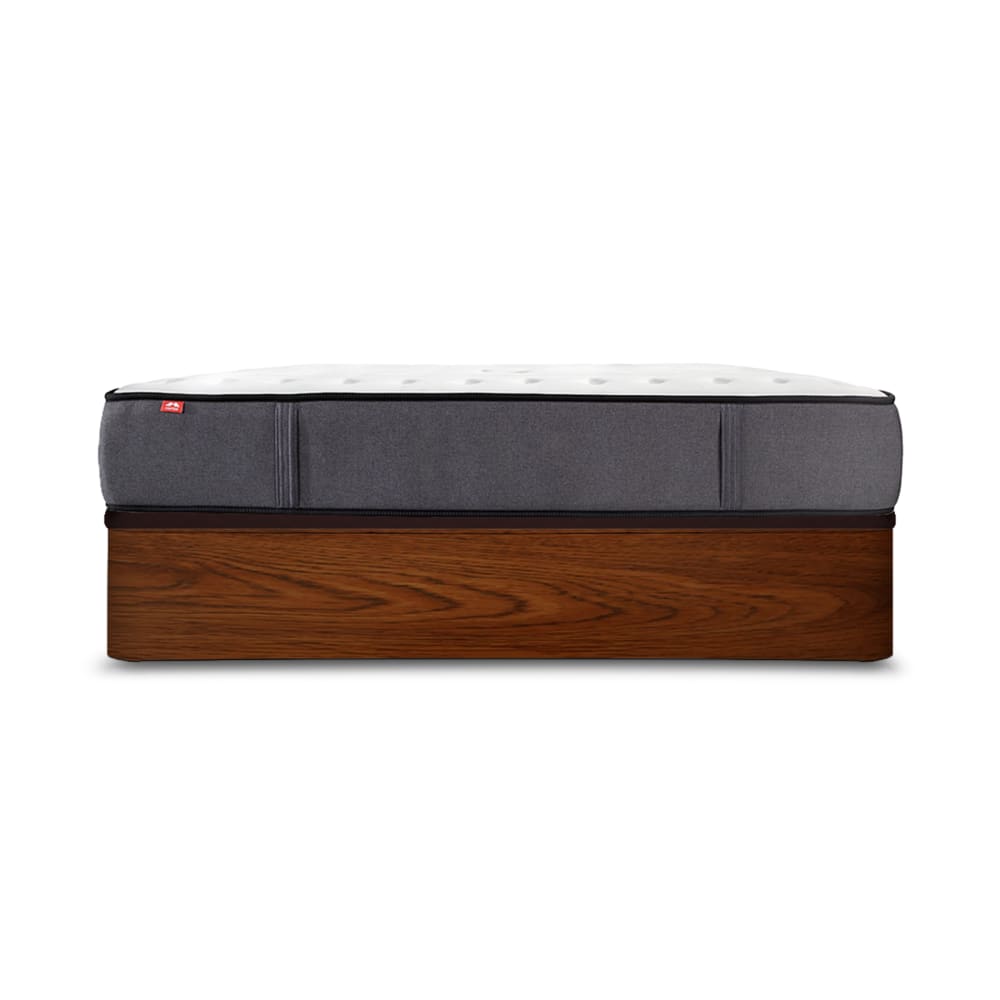 Ensemble de matelas, sommier coffre et oreiller Noyer 150x190