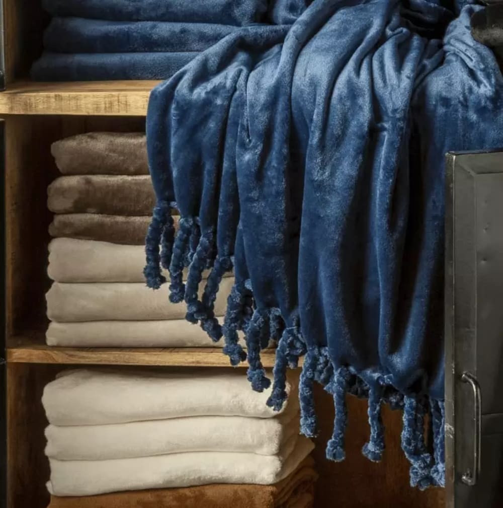 Plaid bleu 150x200 cm