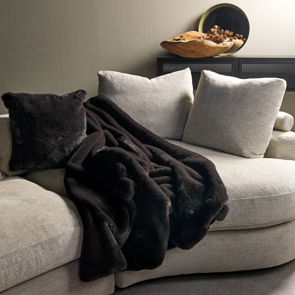 Plaid noir 140x180 cm