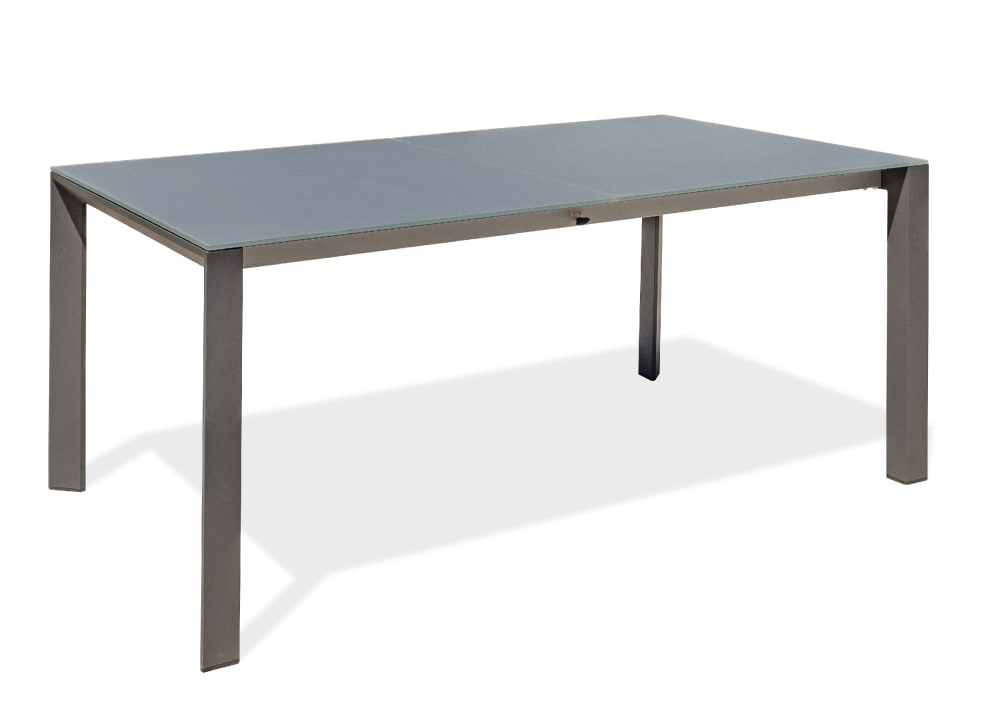 Table de jardin avec rallonge en HPL effet bois