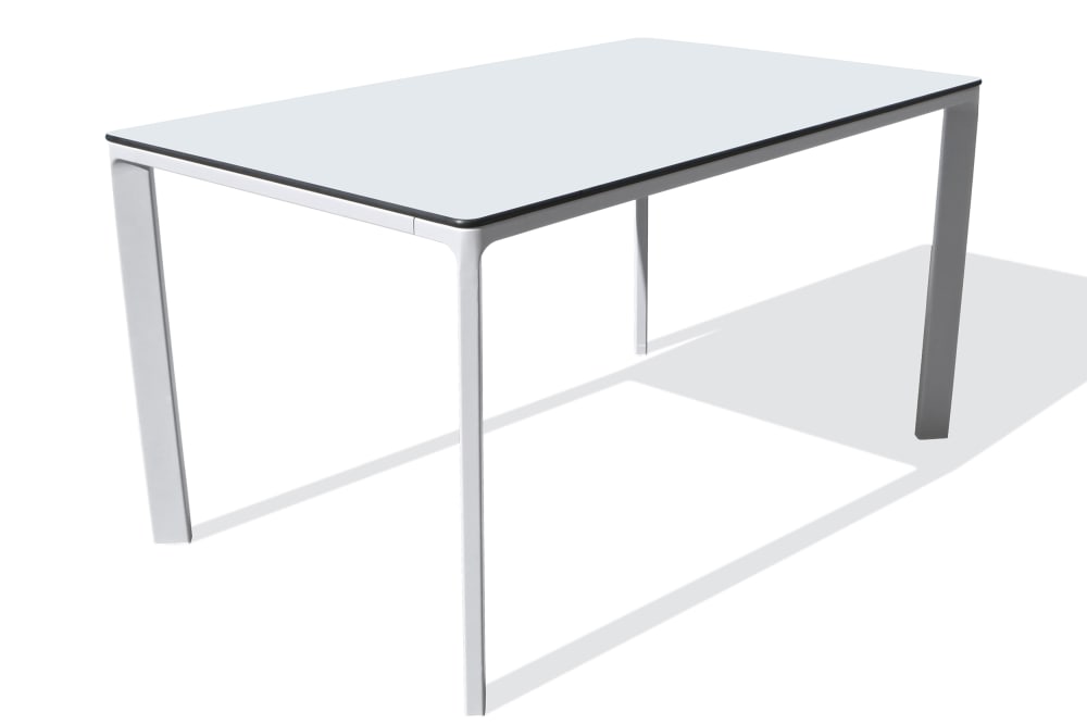 Table de jardin 6 places en aluminium laqué et peinture Epoxy