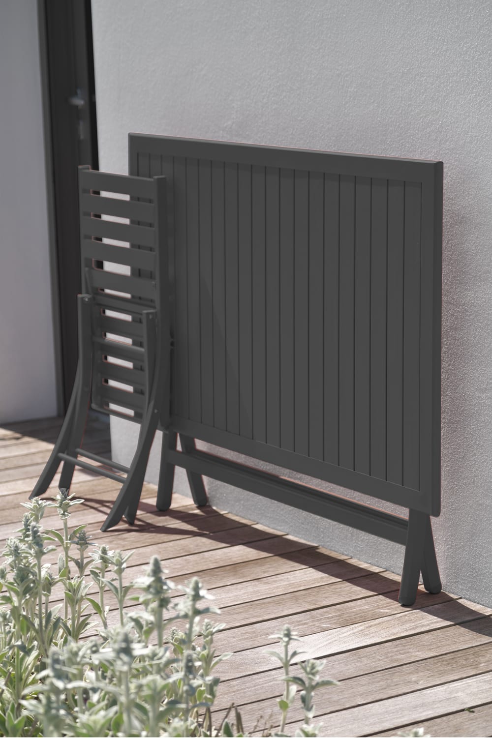 Mesa de jardín plegable de aluminio - Maisons du Monde