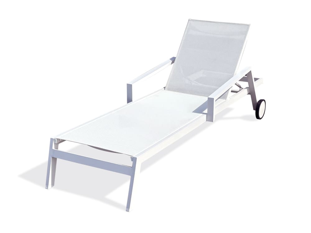 Bain de soleil en aluminium et toile plastifiéehe