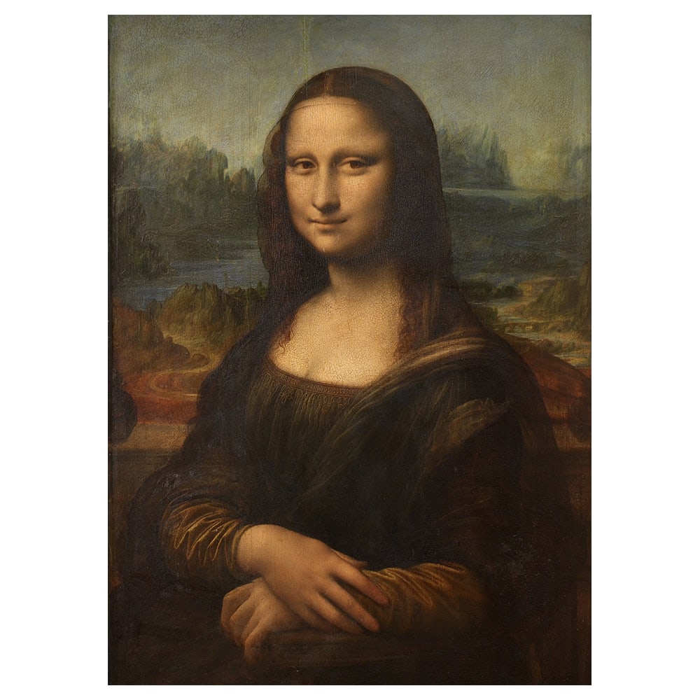 Stampa su tela - La Gioconda - Leonardo da Vinci cm. 50x70 - Multicolore - PES - Poliestere