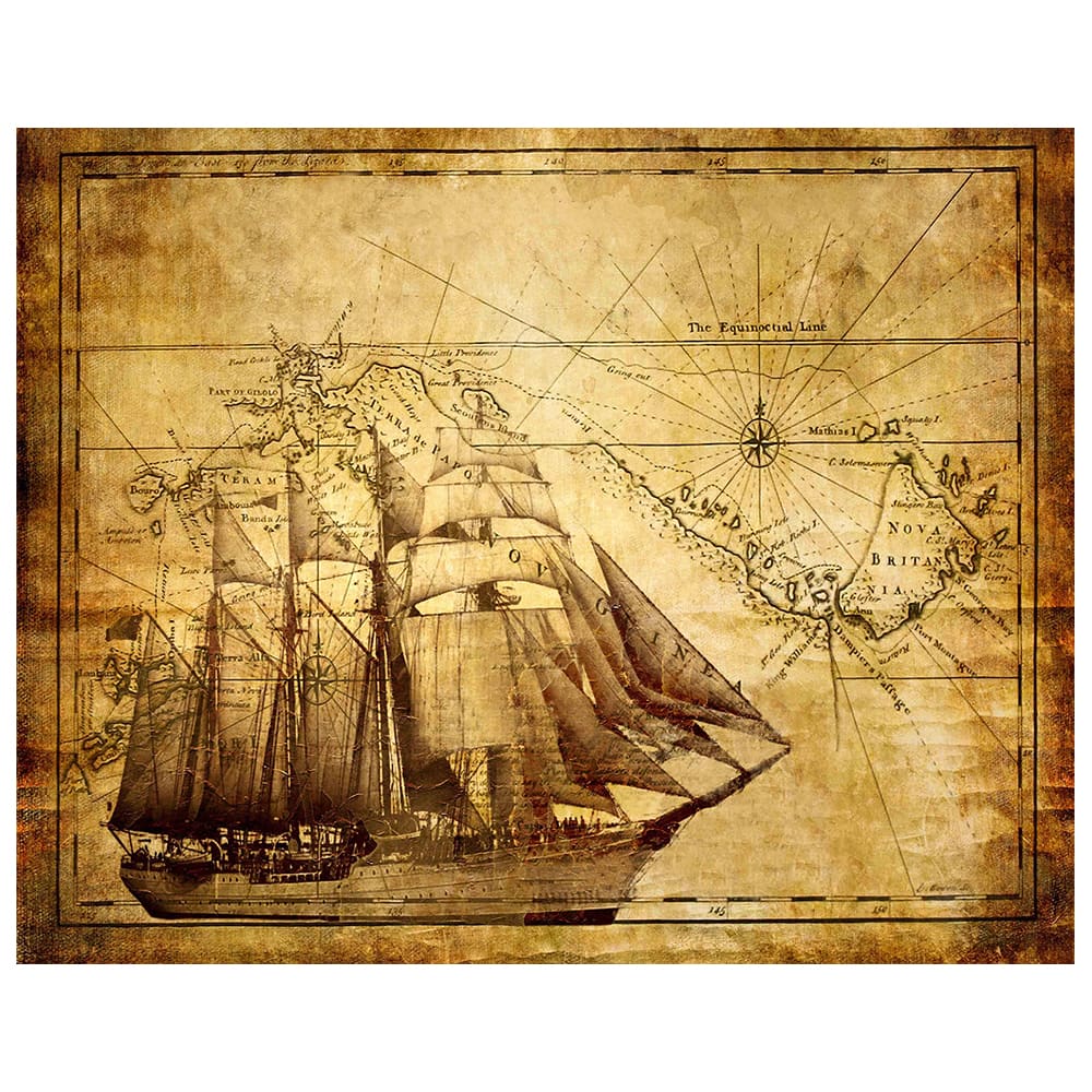 Cuadro Lienzo - Mapa Antiguo cm. 80x100