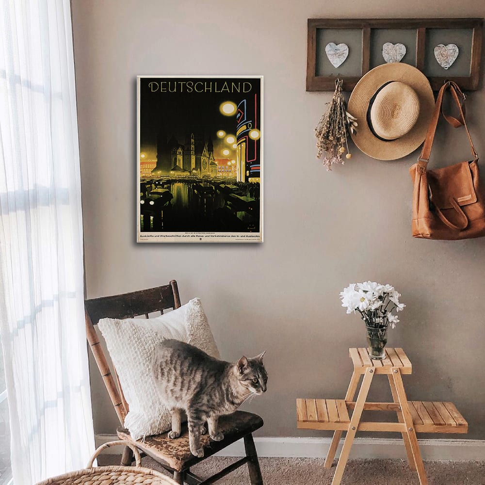 Cartel Turístico Vintage Deutschland cm. 50x70 - Maisons du Monde