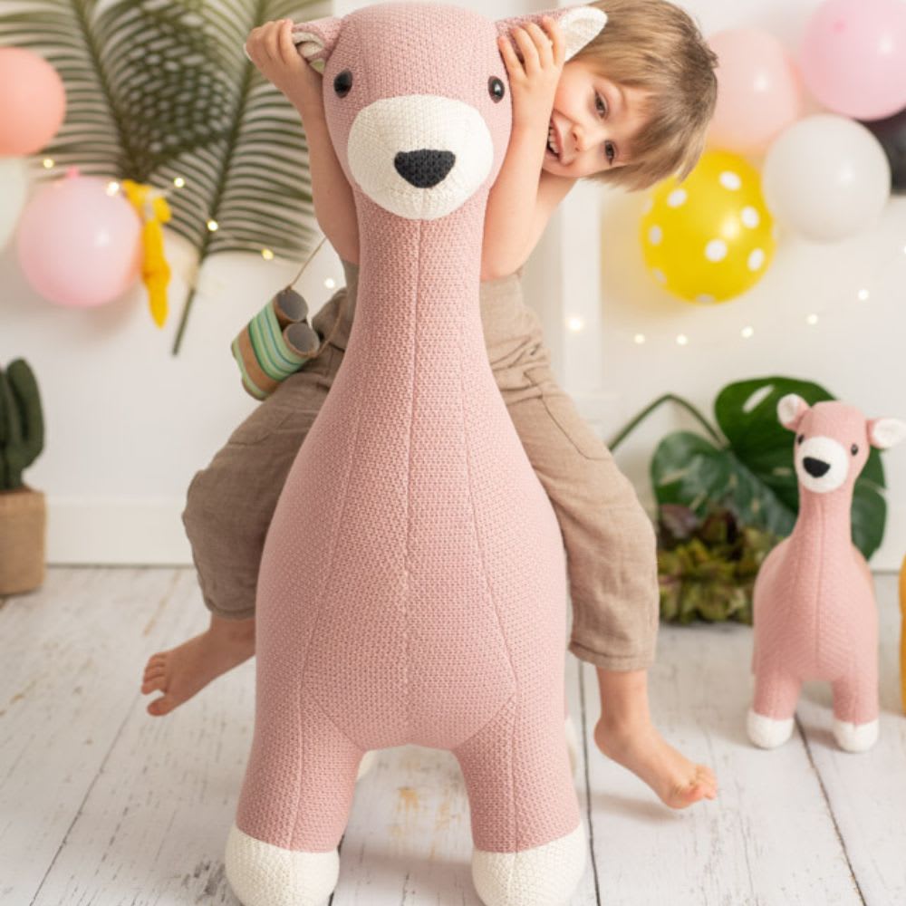 Pack peluches ciervos de algodón 100% rosa - Maisons du Monde