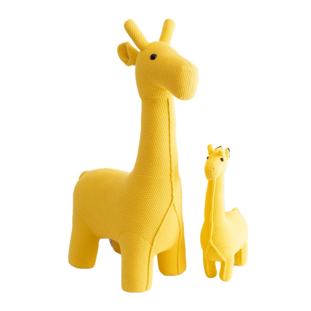 Pack peluches jirafas de algodón 100% amarillo