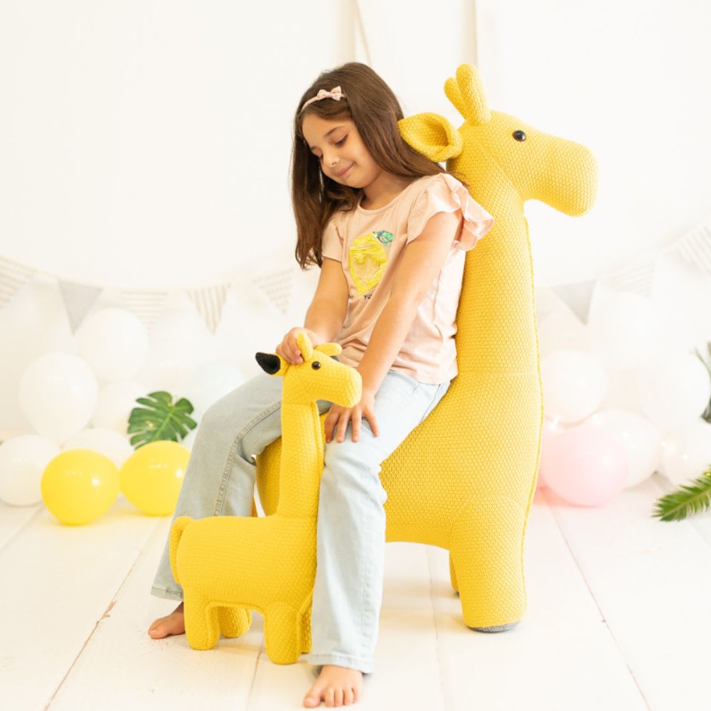 Pack peluches jirafas de algodón 100% amarillo - Maisons du Monde