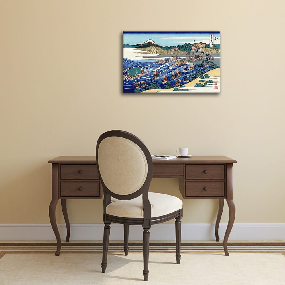 Tableau Le Mont Fuji Vu Depuis Kanaya Katsushika Hokusai 80x120cm
