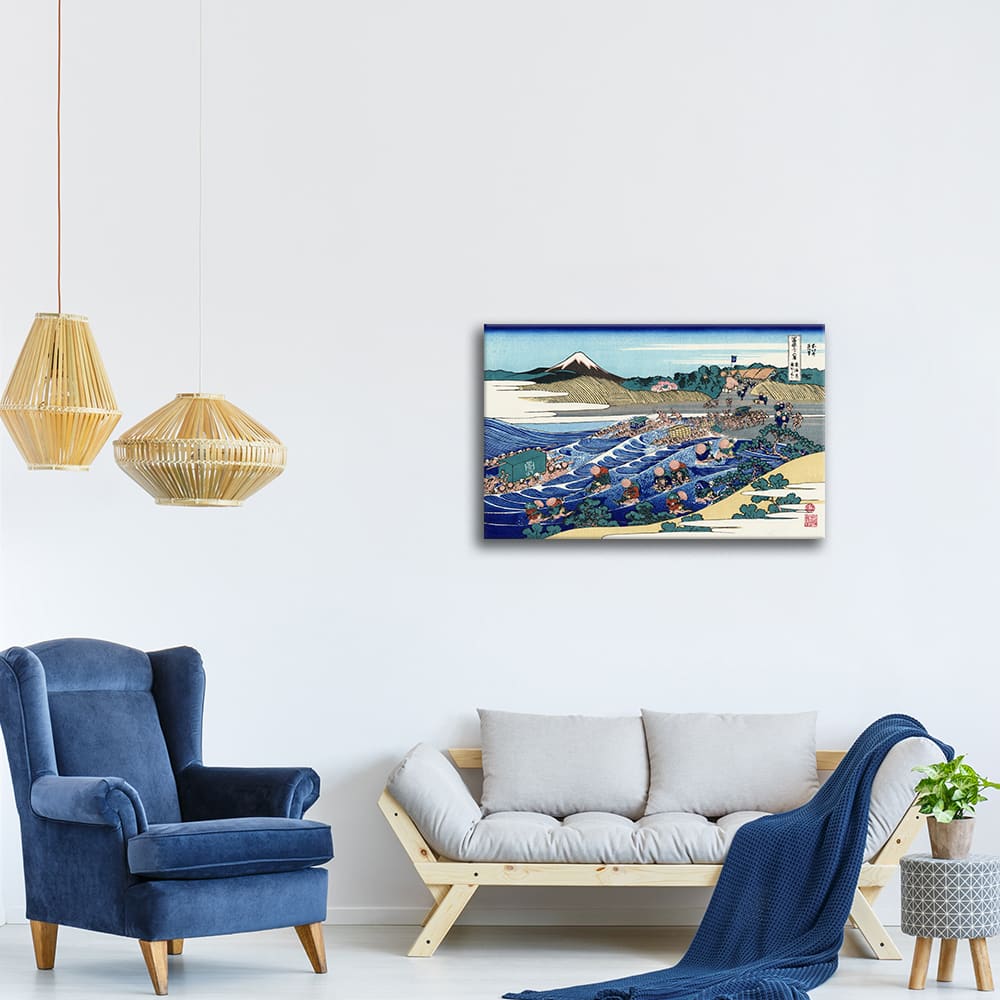 Tableau Le Mont Fuji Vu Depuis Kanaya Katsushika Hokusai 80x120cm — vue 4