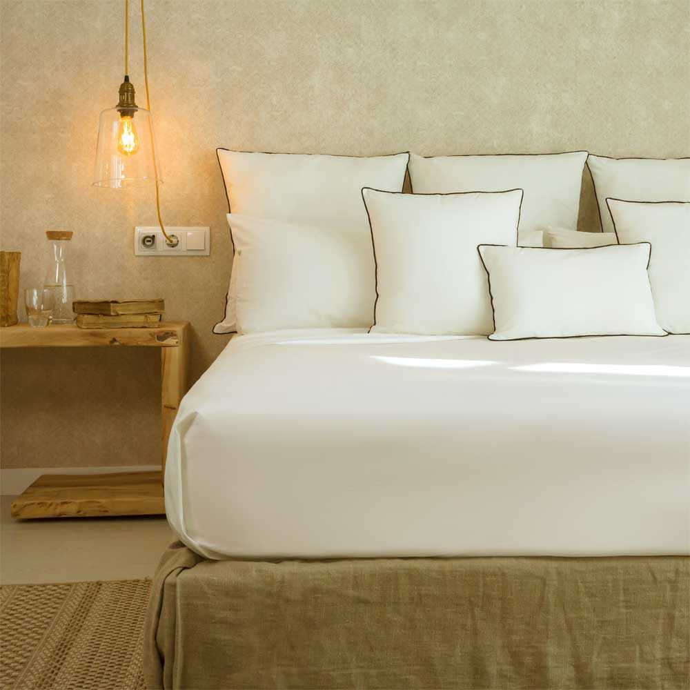 Funda nórdica 100% algodón orgánico beige 240x220 cm cama 150 - Maisons du Monde