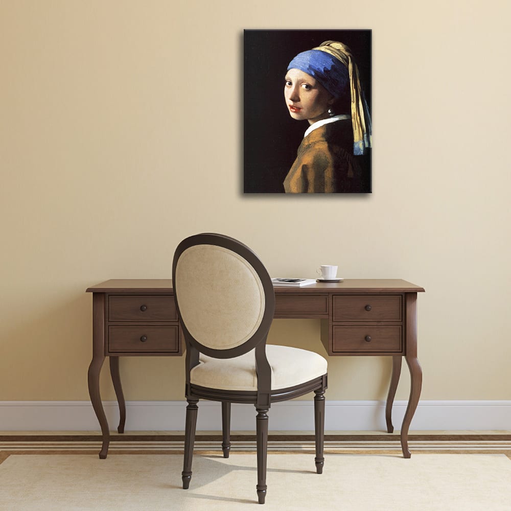 Tableau La Jeune Fille à la Perle Jan Vermeer 40x50cm — vue 3