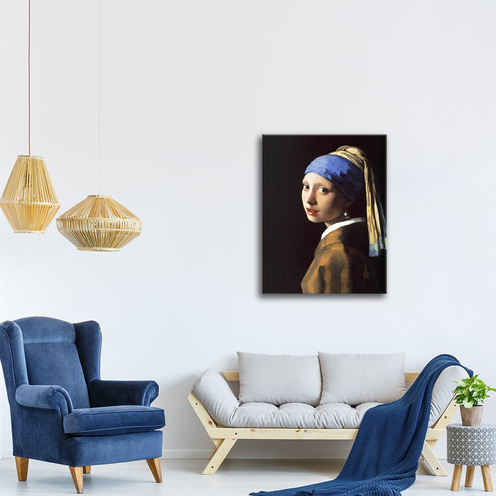 Tableau La Jeune Fille à la Perle Jan Vermeer 40x50cm — vue 4