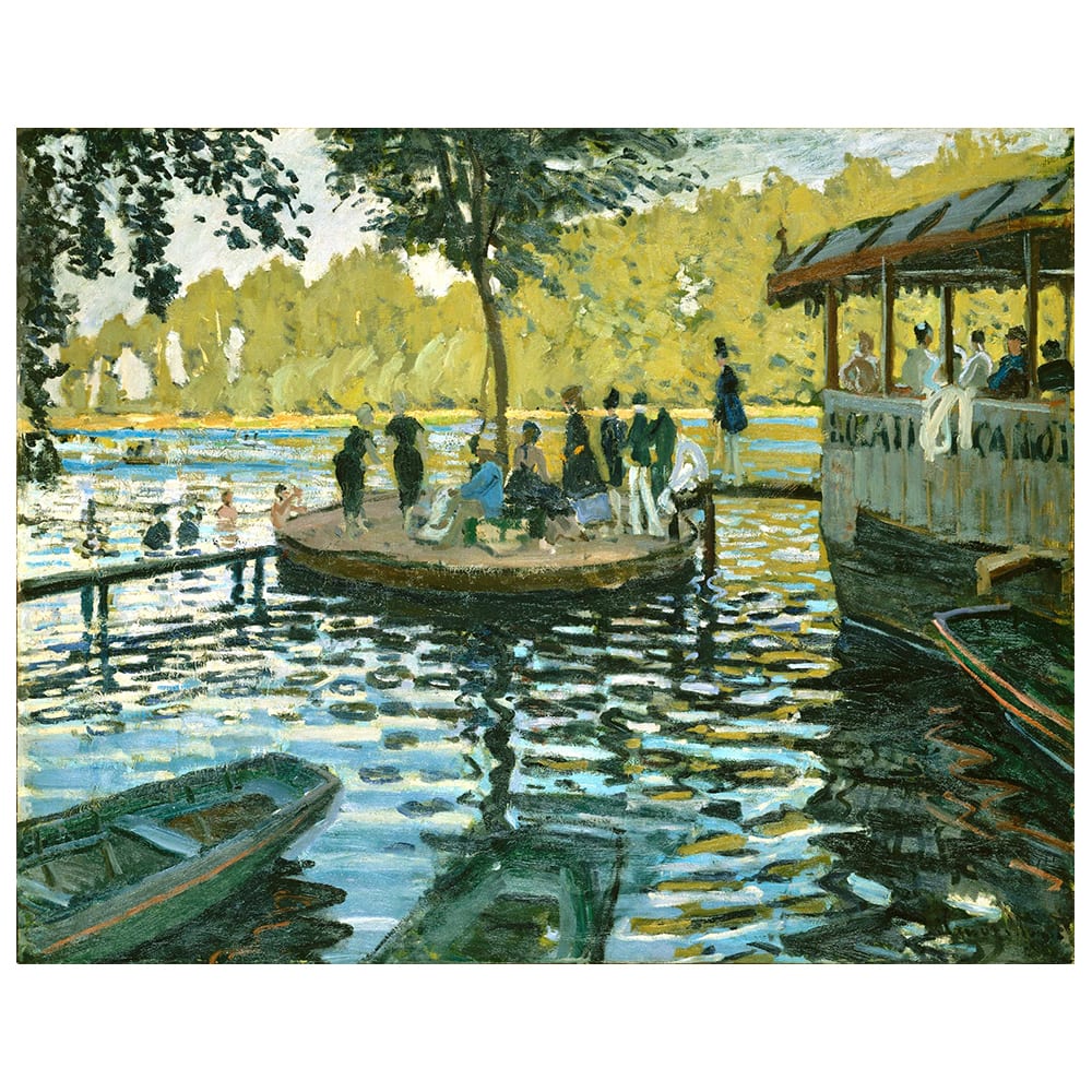 Stampa su tela - La Grenouillère - Claude Monet cm. 50x60 - Multicolore - PES - Poliestere