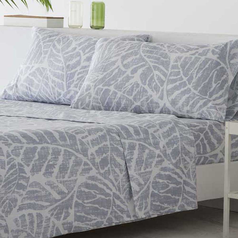 Juego de sábanas microfibra hipoalergénica gris 210x260 Cama 135 - Maisons du Monde