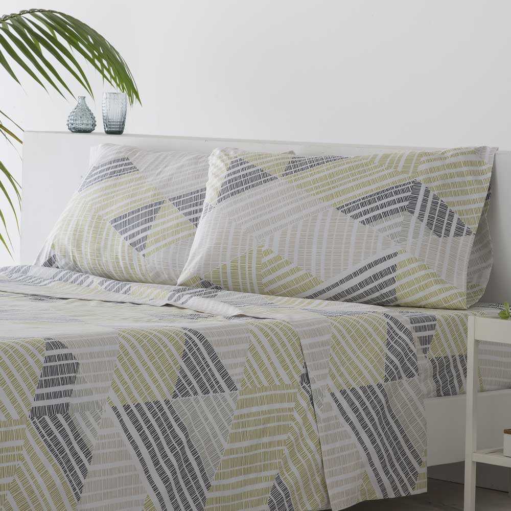 Juego de sábanas microfibra hipoalergénica gris 270x260 Cama 180 - Maisons du Monde