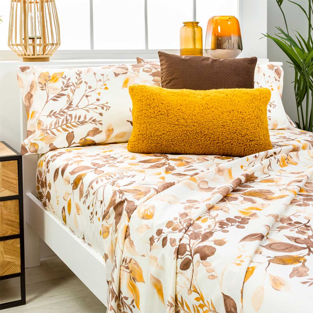 Juego de sábanas microfibra hipoalergénica beige 280x260 Cama 200 - Maisons du Monde
