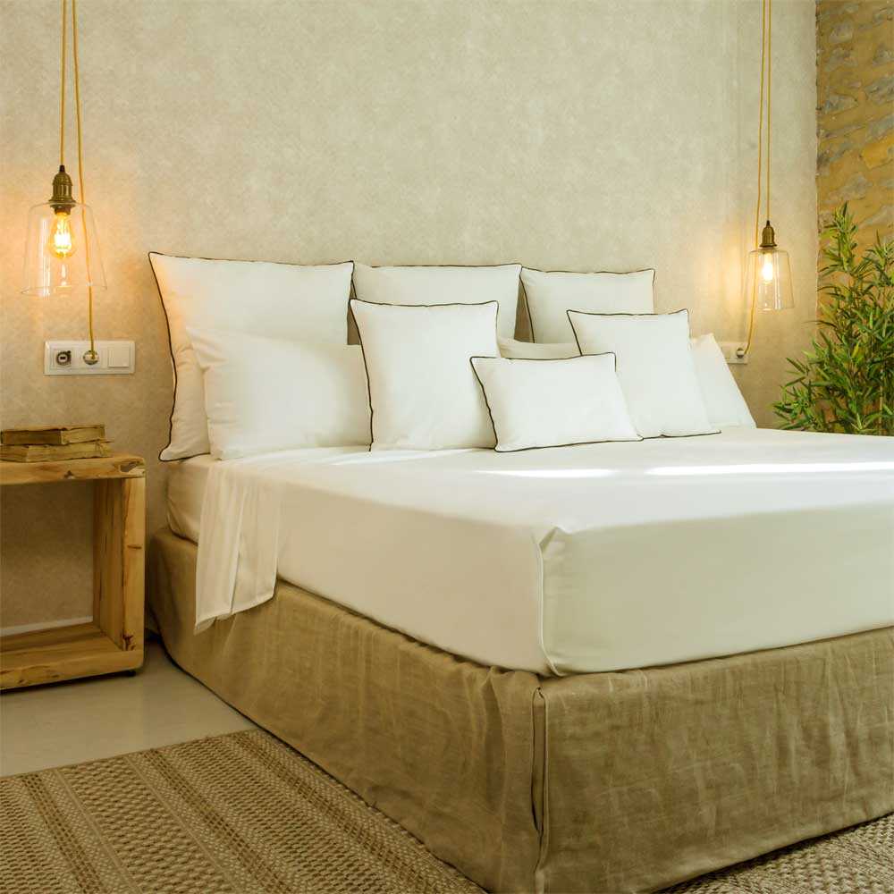 Juego de sábanas 100% algodón orgánico beige 210x260 Cama 135 - Maisons du Monde