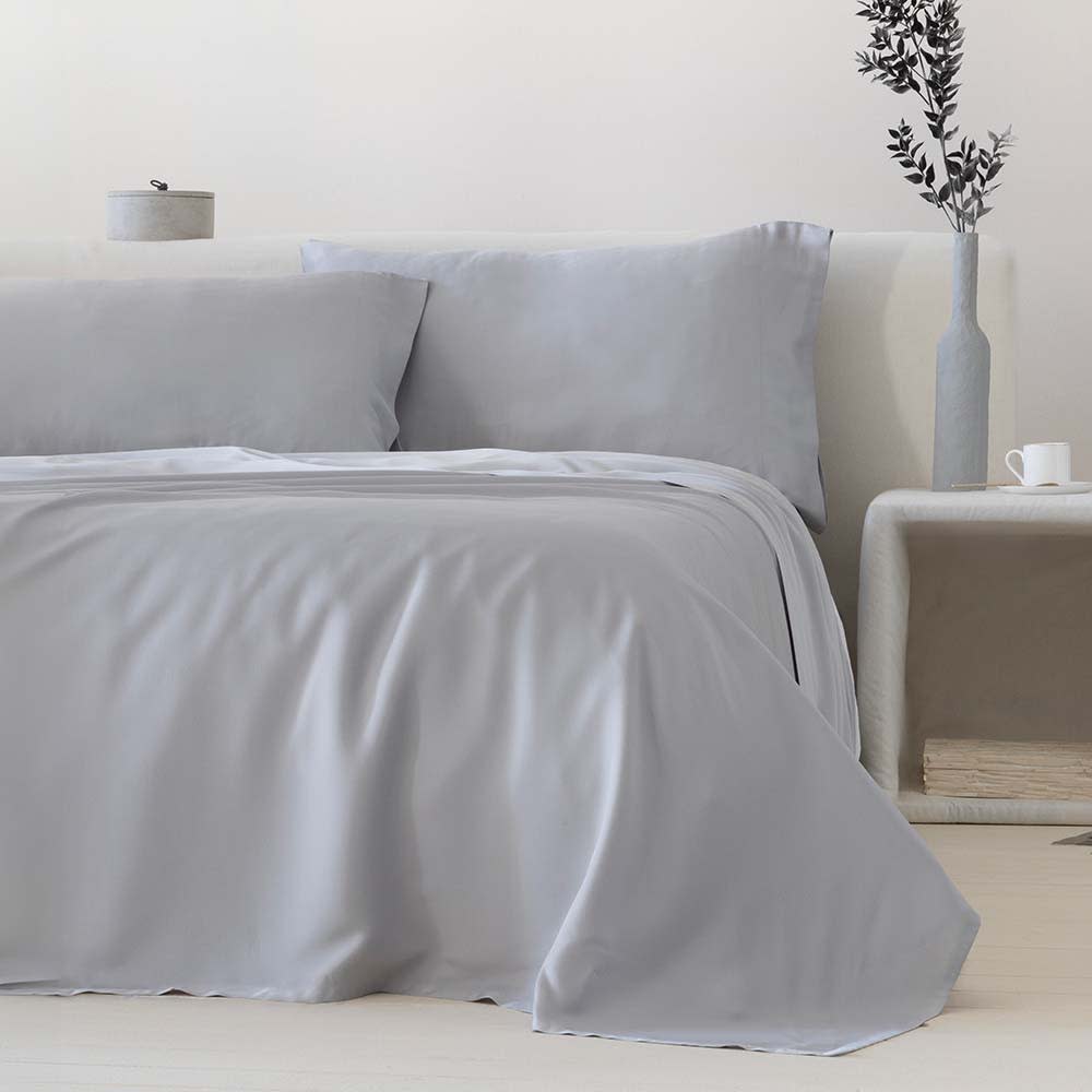 Juego de sábanas Bambú 100% orgánico gris 280x260 Cama de 200 - Maisons du Monde