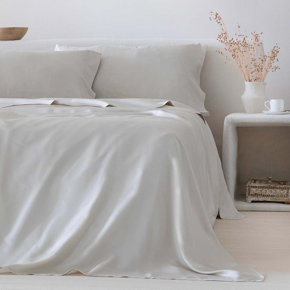 Juego de sábanas Bambú 100% orgánico Beige 180x260 Cama de 105 - Maisons du Monde