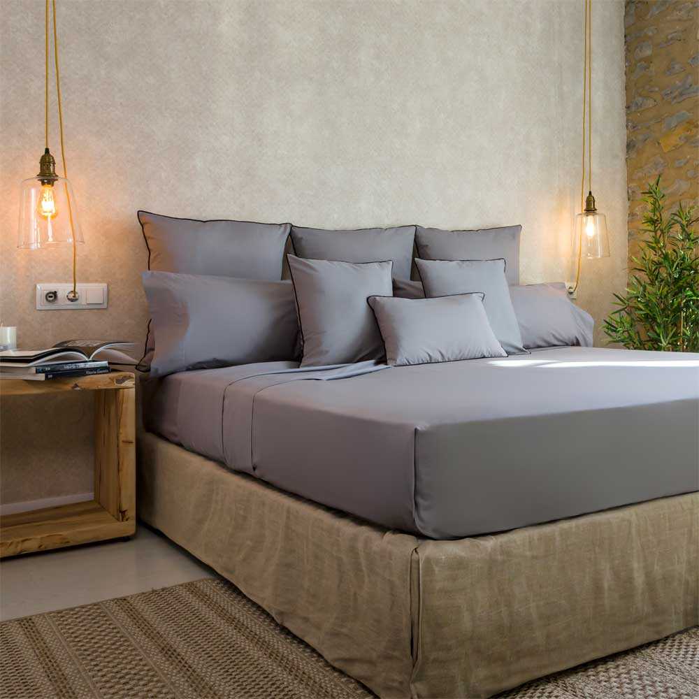Juego de sábanas 100% algodón orgánico beige 280x260 Cama 200 - Maisons du Monde