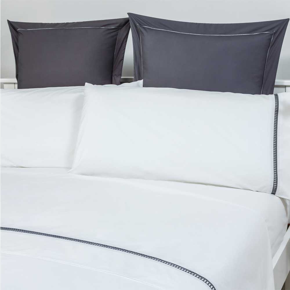 Juego de sábanas 100% algodón orgánico blanco 180x260 Cama 105 - Maisons du Monde