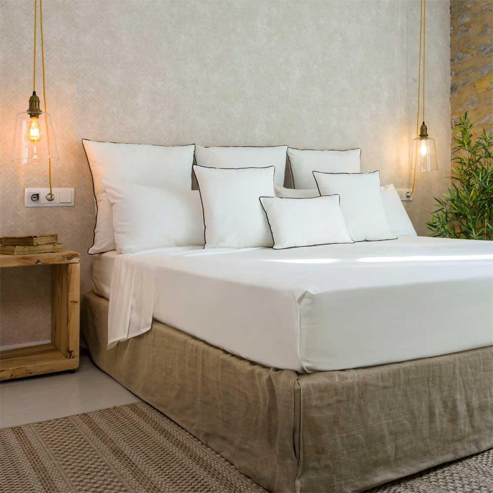 Juego de sábanas 100% algodón orgánico beige 160x260 Cama 90 - Maisons du Monde