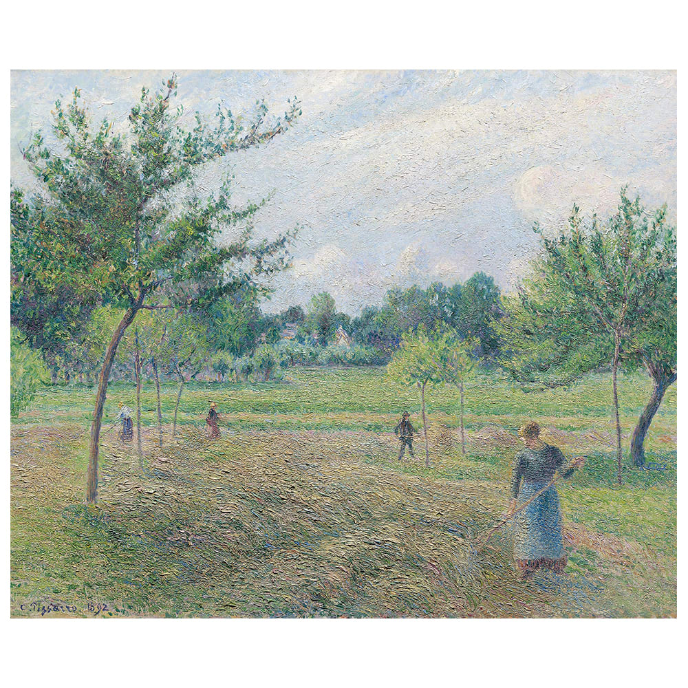 Stampa su tela - Fienagione A Éragny - Camille Pissarro cm. 50x60 - Multicolore - PES - Poliestere