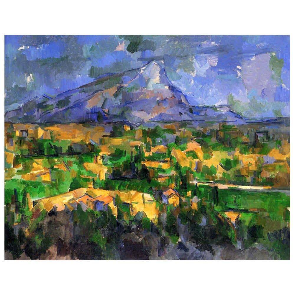 Stampa su tela - Mont Sainte-Victoire - Paul Cézanne cm. 60x75 - Multicolore - PES - Poliestere