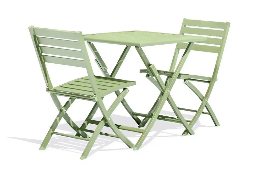 Ensemble repas de jardin carré 2 places en aluminiu - Maisons du Monde