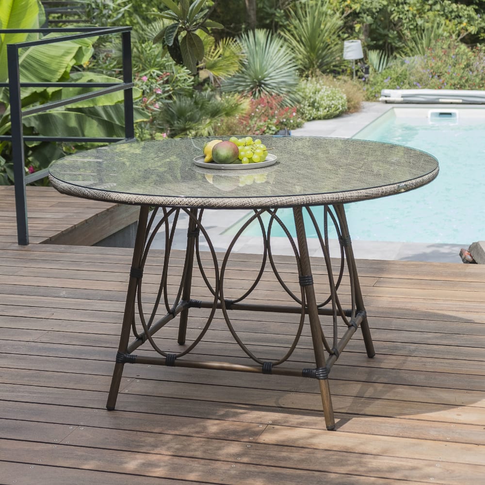Table de jardin ronde en aluminium - Maisons du Monde