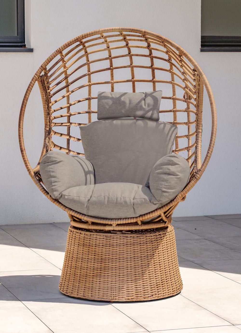 Balancelle de jardin en résine tressée