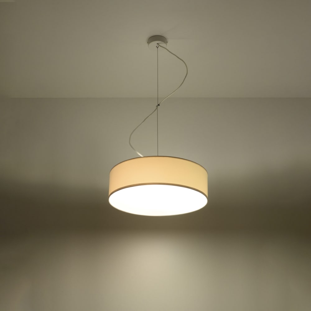 Suspension ronde en acrylique, blanc L: 35cm — vue 4