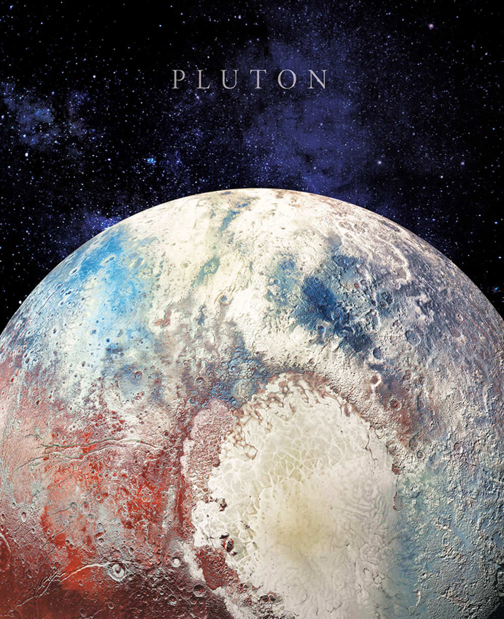 Cuadro Planeta Plutón 40 × 50