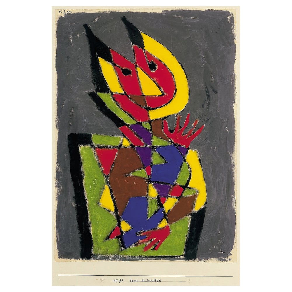 Stampa su tela - Figurine Des Bunten Teufels - Paul Klee cm. 40x60 - Multicolore - PES - Poliestere