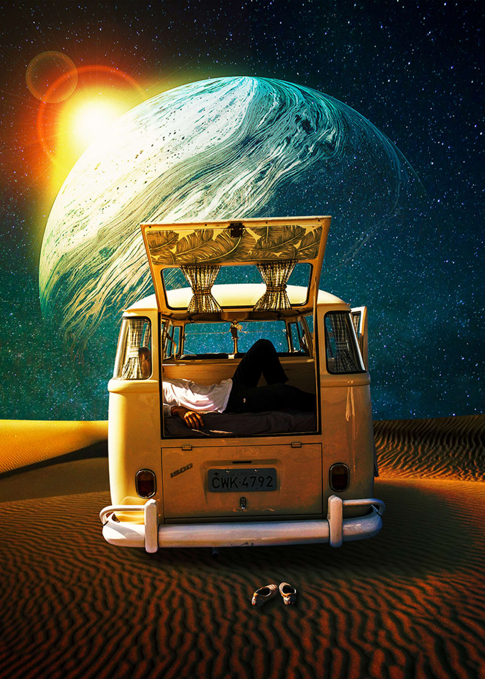 Tableau sur toile seamless van 50x70